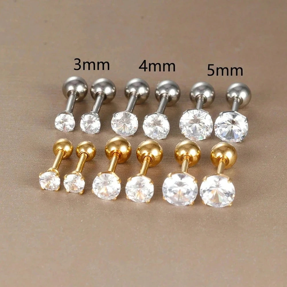 Zirconia Stud CZ Earrings