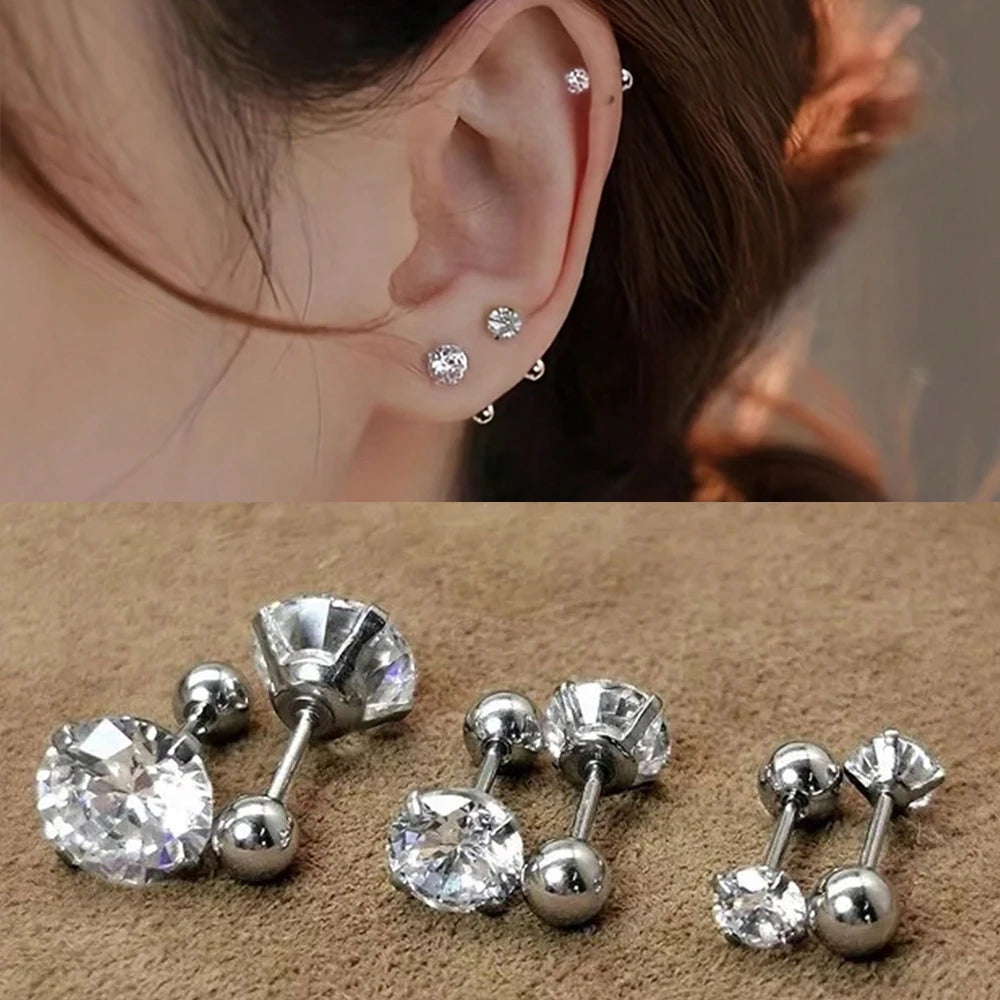 Zirconia Stud CZ Earrings