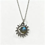 Natural Moonstone Sterling Necklace