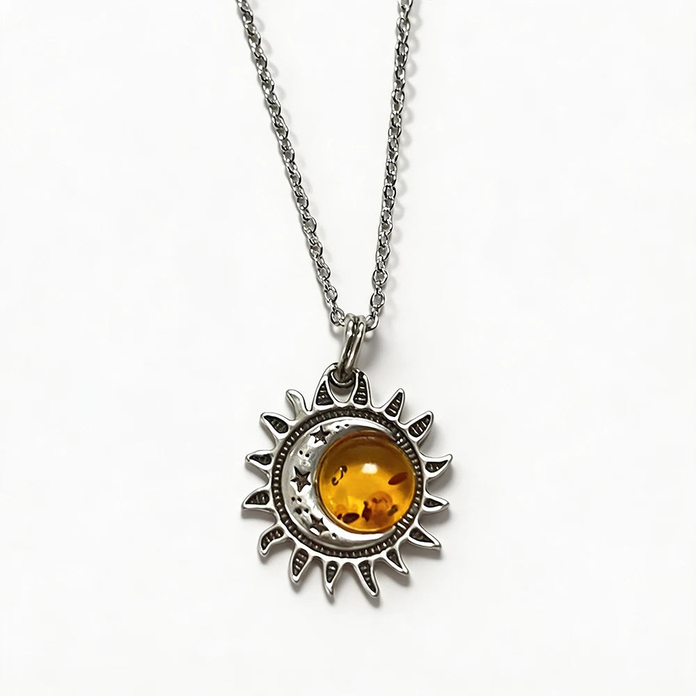 Natural Moonstone Sterling Necklace