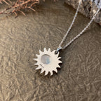 Natural Moonstone Sterling Necklace