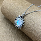 Natural Moonstone Sterling Necklace