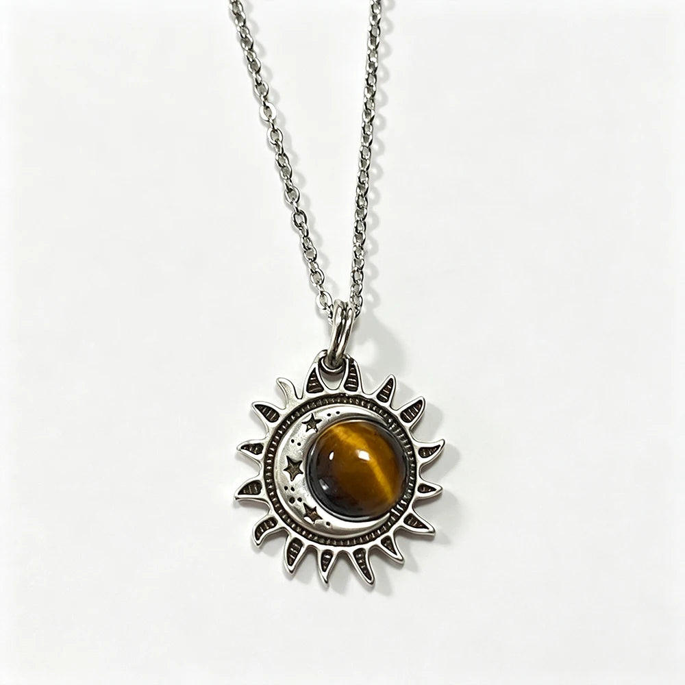 Natural Moonstone Sterling Necklace