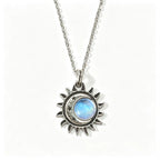 Natural Moonstone Sterling Necklace