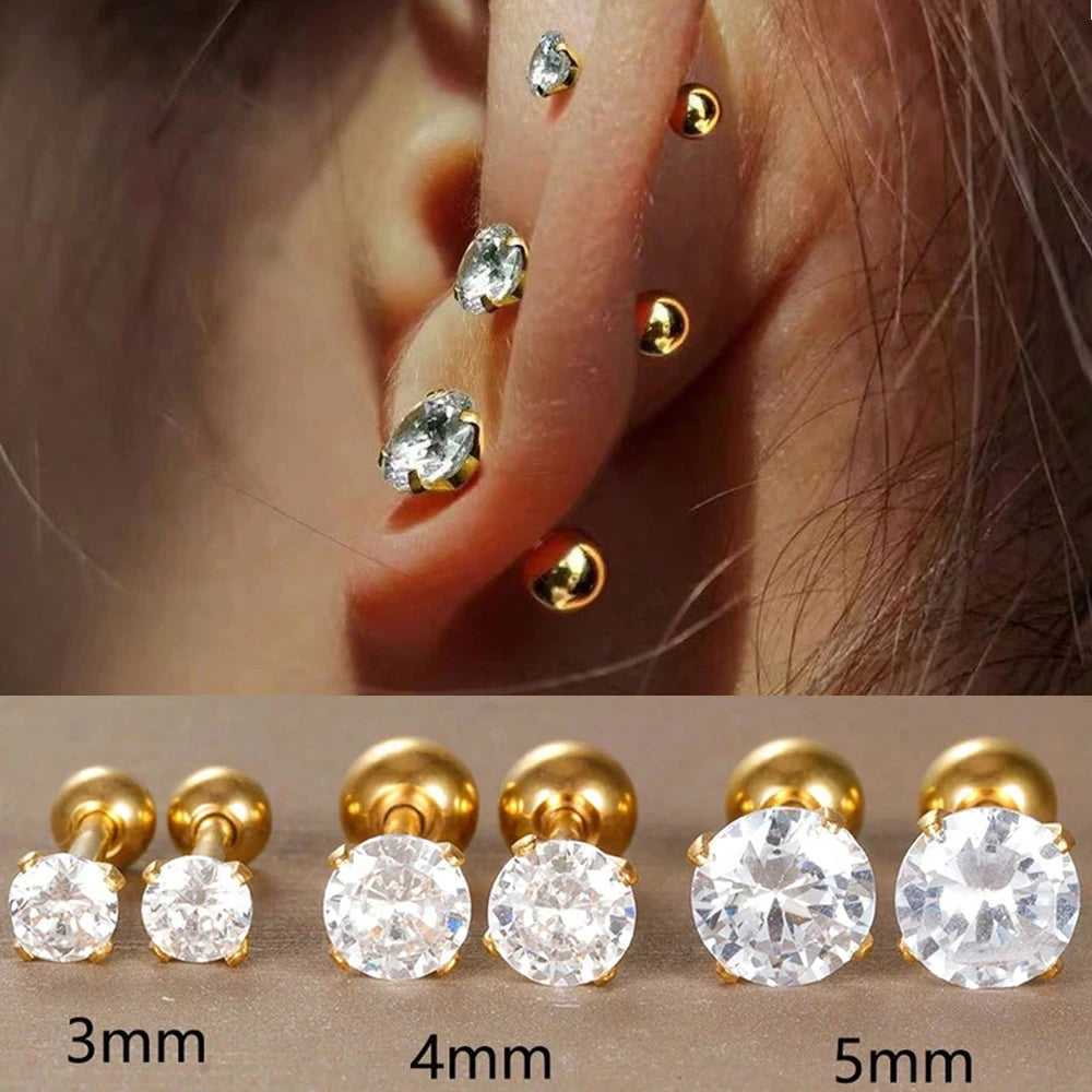 Zirconia Stud CZ Earrings