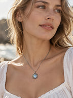 Natural Moonstone Sterling Necklace