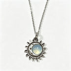 Natural Moonstone Sterling Necklace