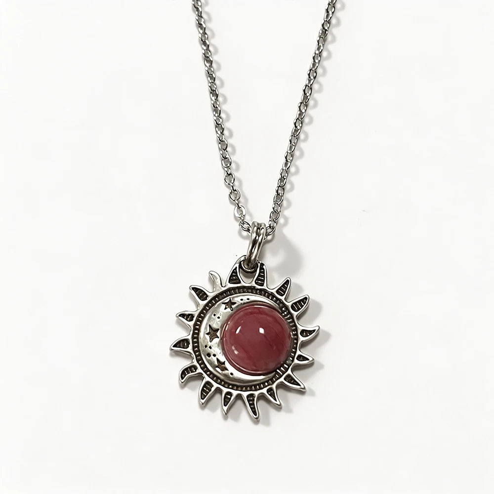 Natural Moonstone Sterling Necklace