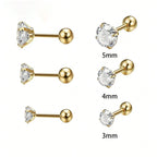 Zirconia Stud CZ Earrings