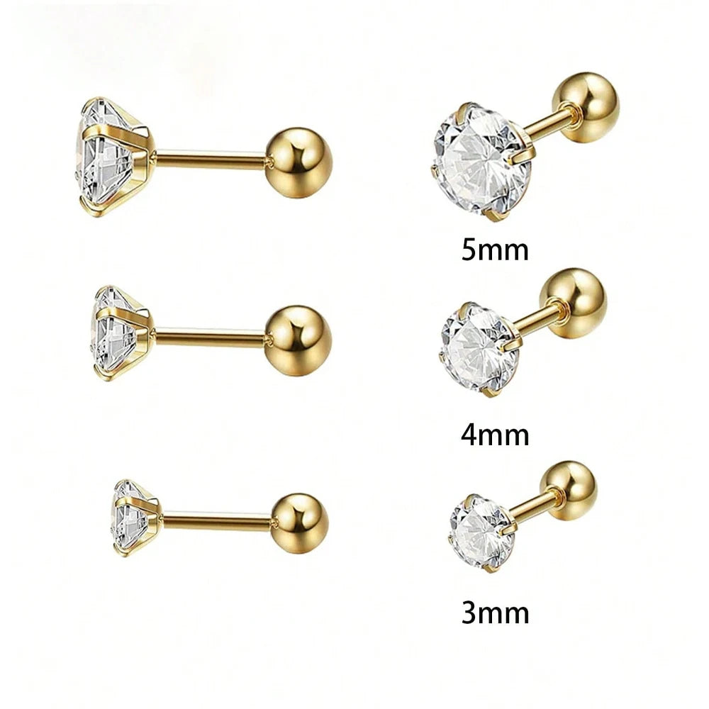 Zirconia Stud CZ Earrings