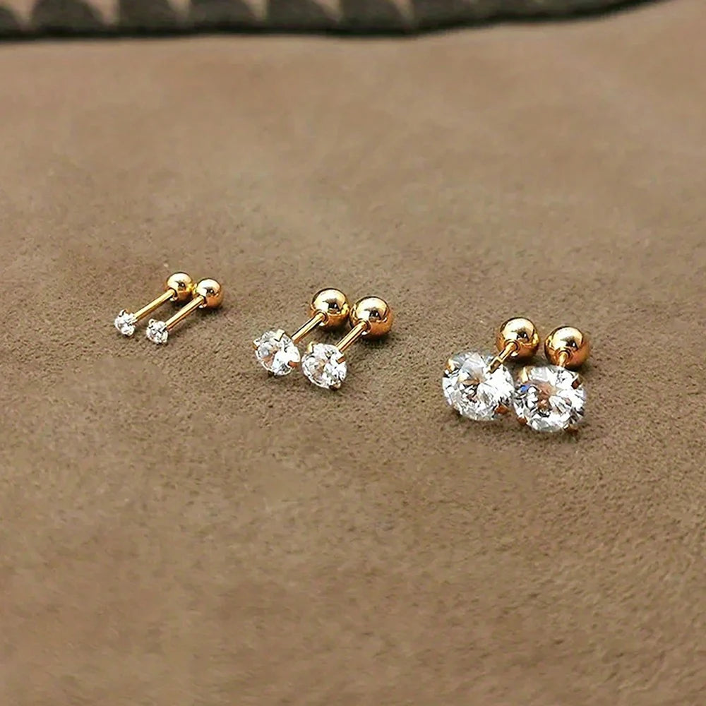 Zirconia Stud CZ Earrings