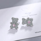 Silver Needle Cartoon Earrings