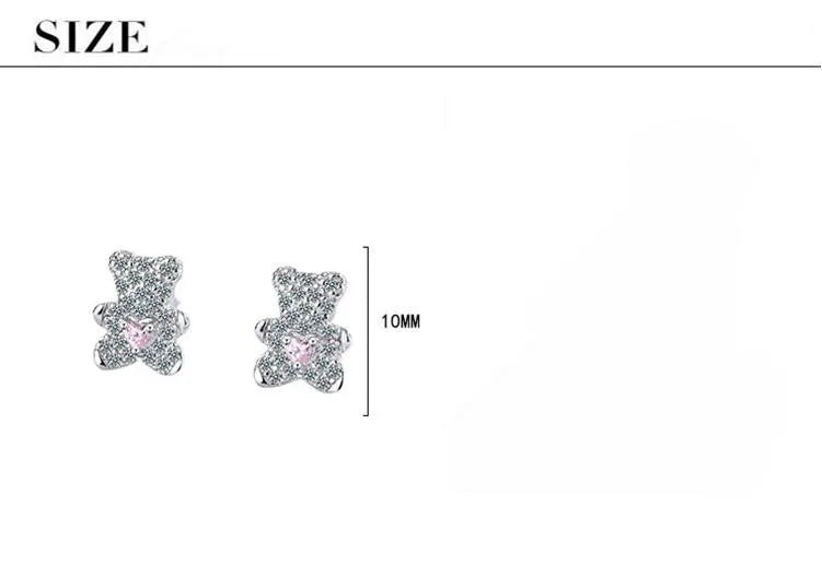 Silver Needle Cartoon Earrings