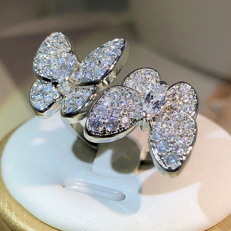 Silver Vintage Double Ring