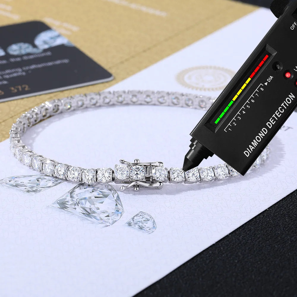 Moissanite Tennis Sterling Bracelet