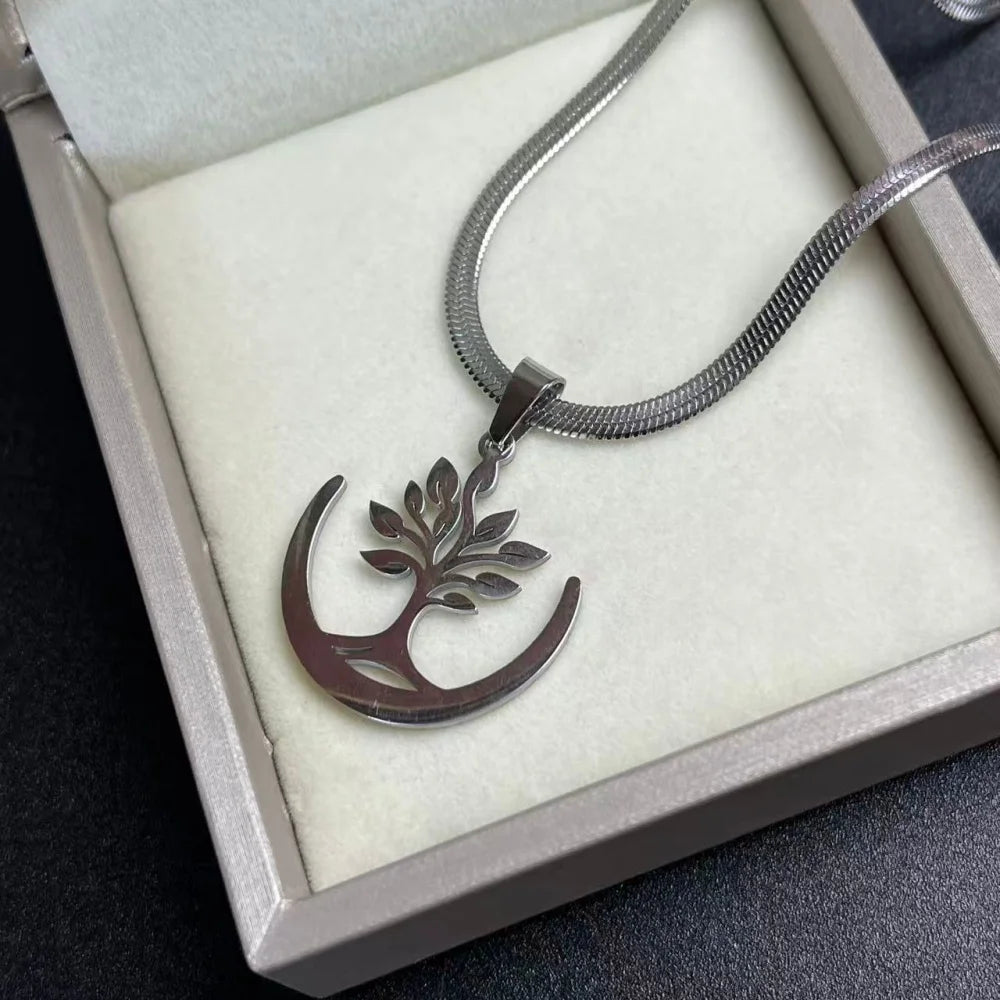 Tree Life Rhinestone Pendant Necklace