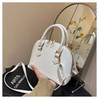 Crocodile-Pattern PU Shell Bag