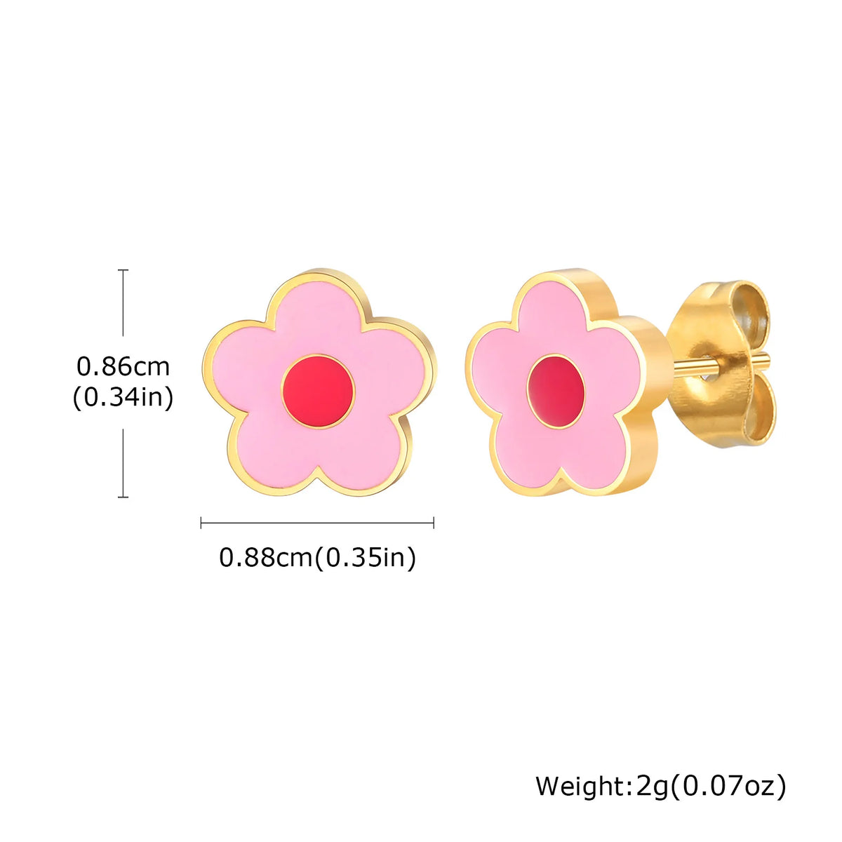 Heart Crown Flower Earrings