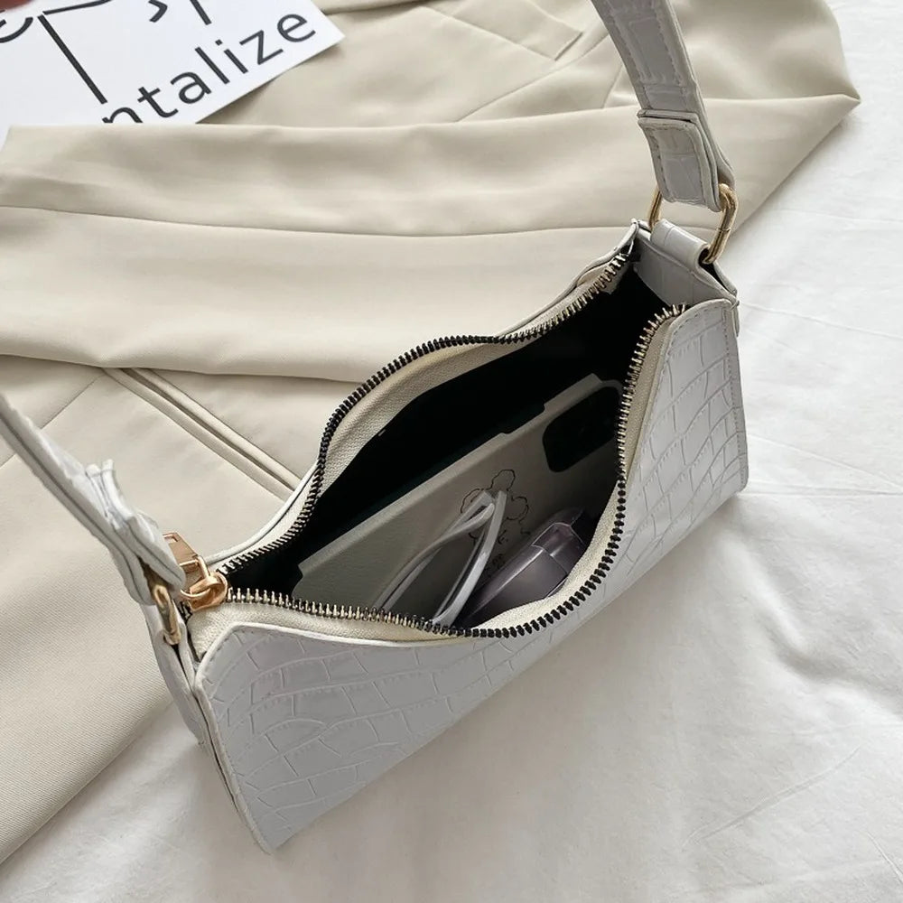 Solid Color Chain Shoulder Bag