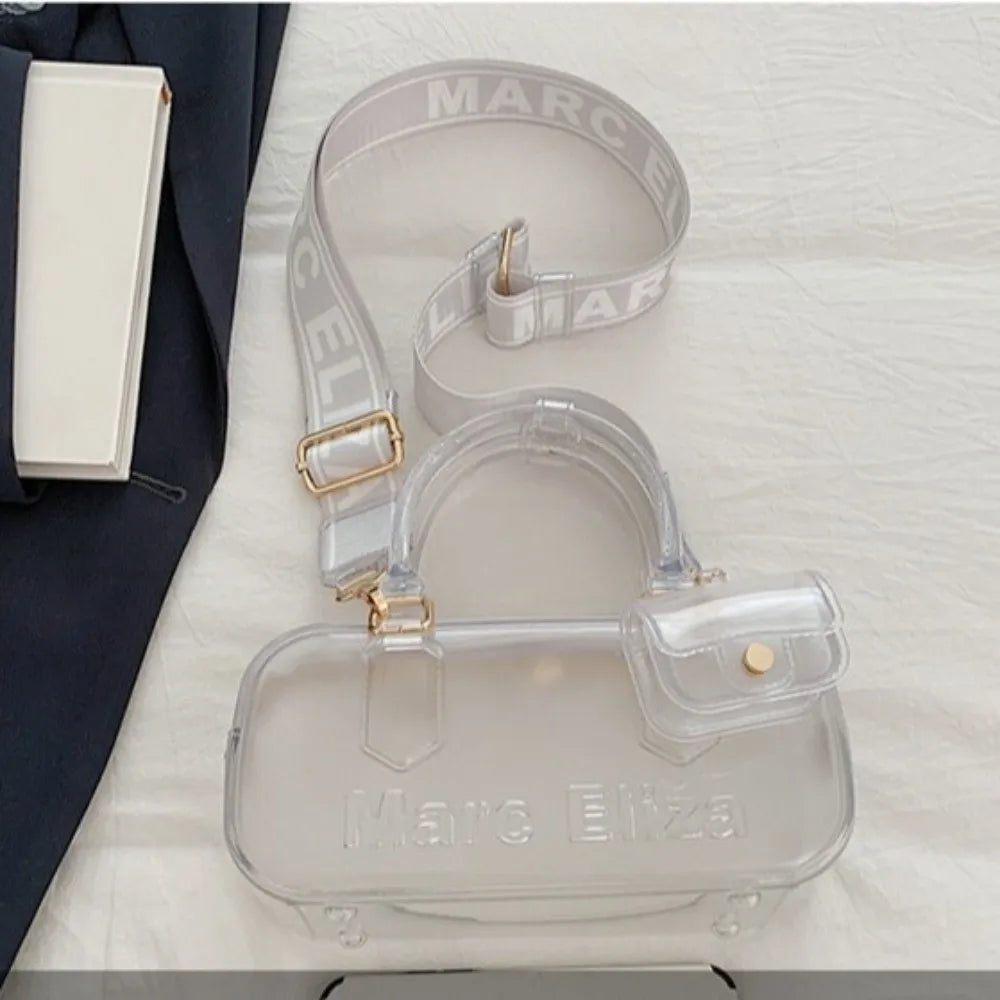 Transparent PVC Pillow Shoulder Bag