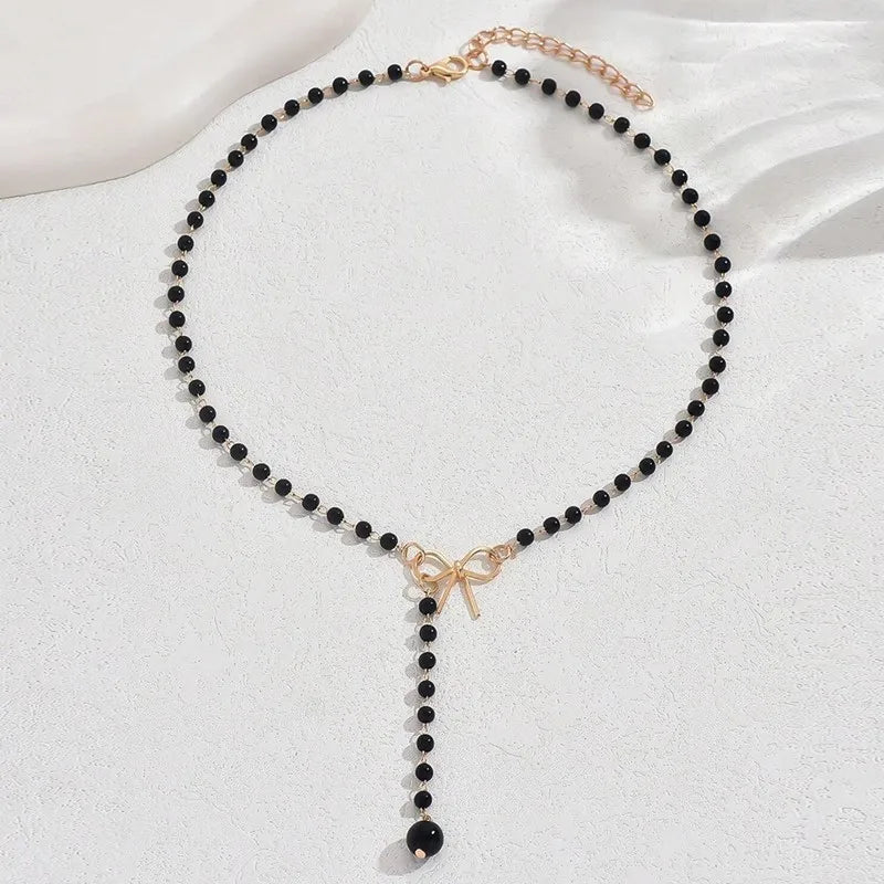 Imitation Pearl Tassel Necklace