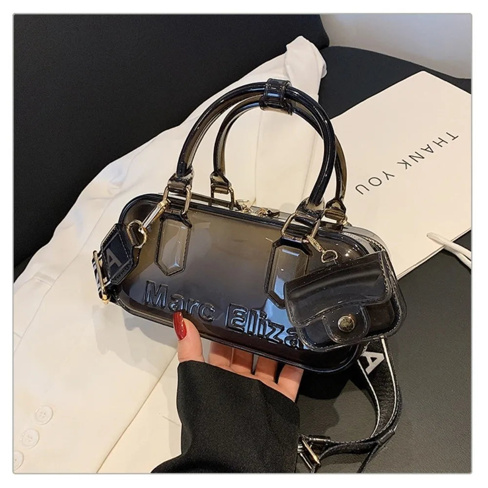 Transparent PVC Pillow Shoulder Bag