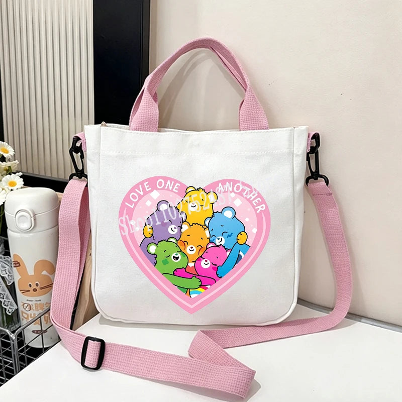 Printed Canvas Crossbody Bag