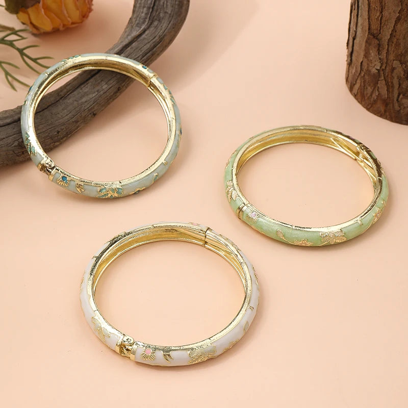 Fine Small Flower Bangle
