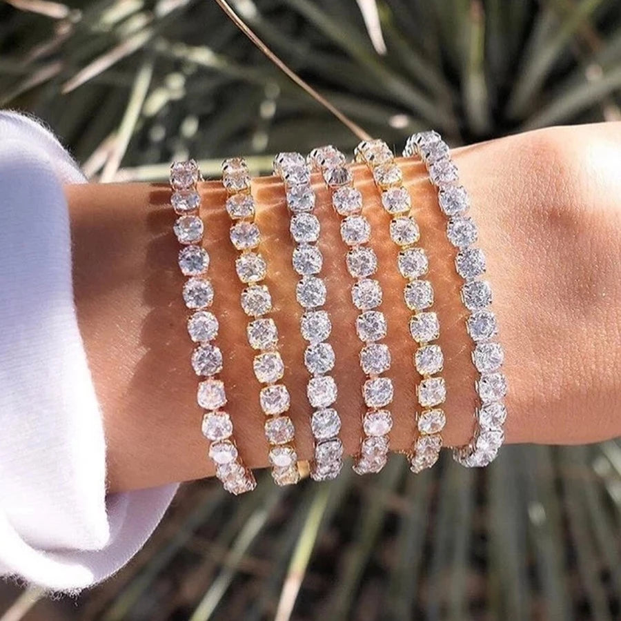Zirconia Tennis Hip Bangle