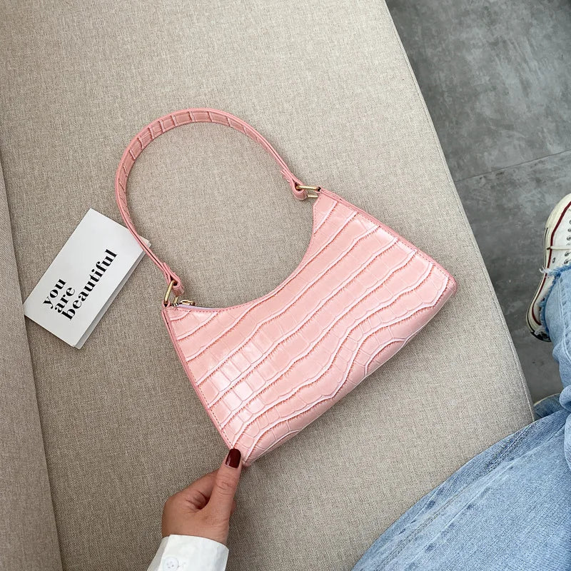 Solid Color Chain Shoulder Bag