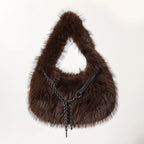 Faux Fur Chain Handbag