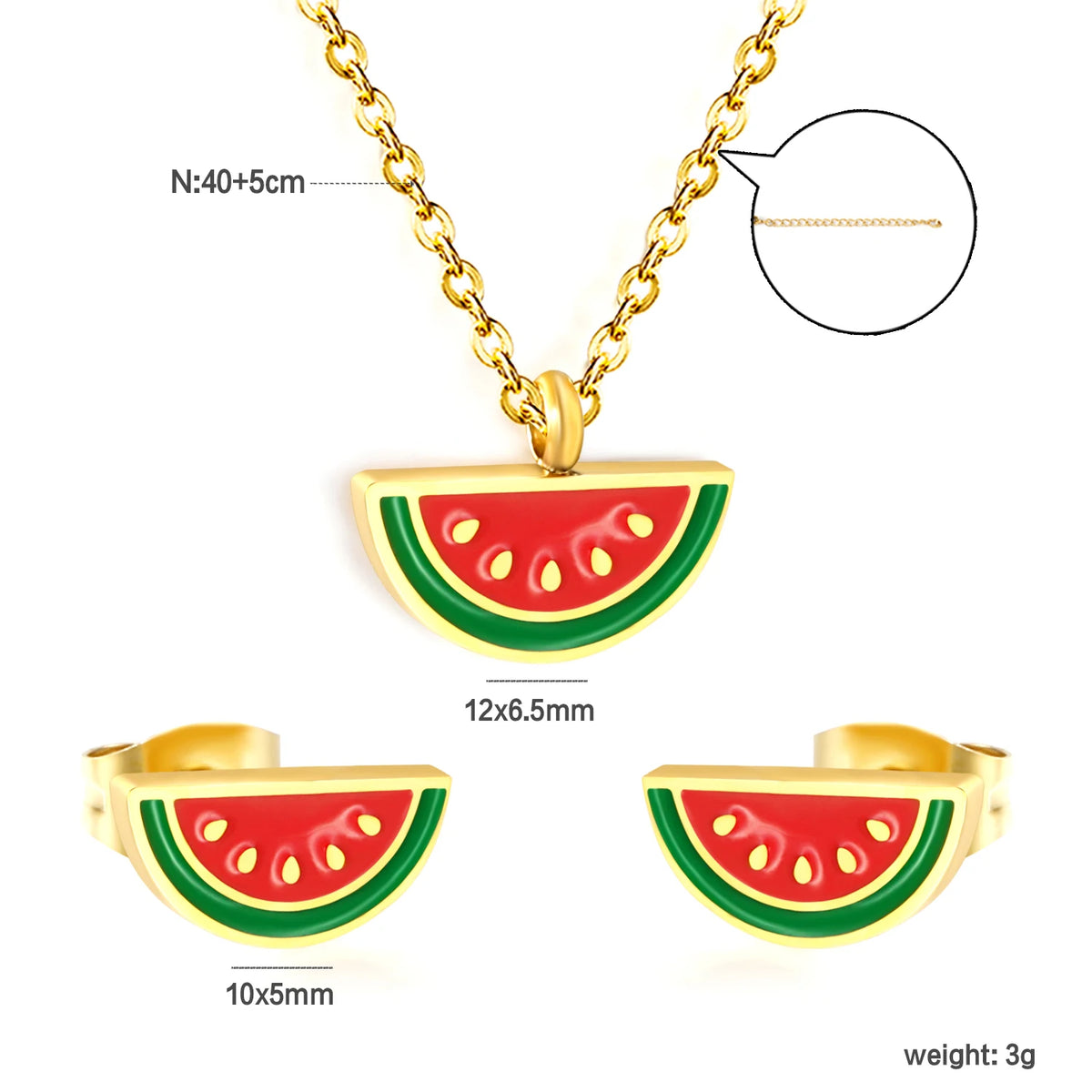 Unicorn Stainless Necklace & Earring Set