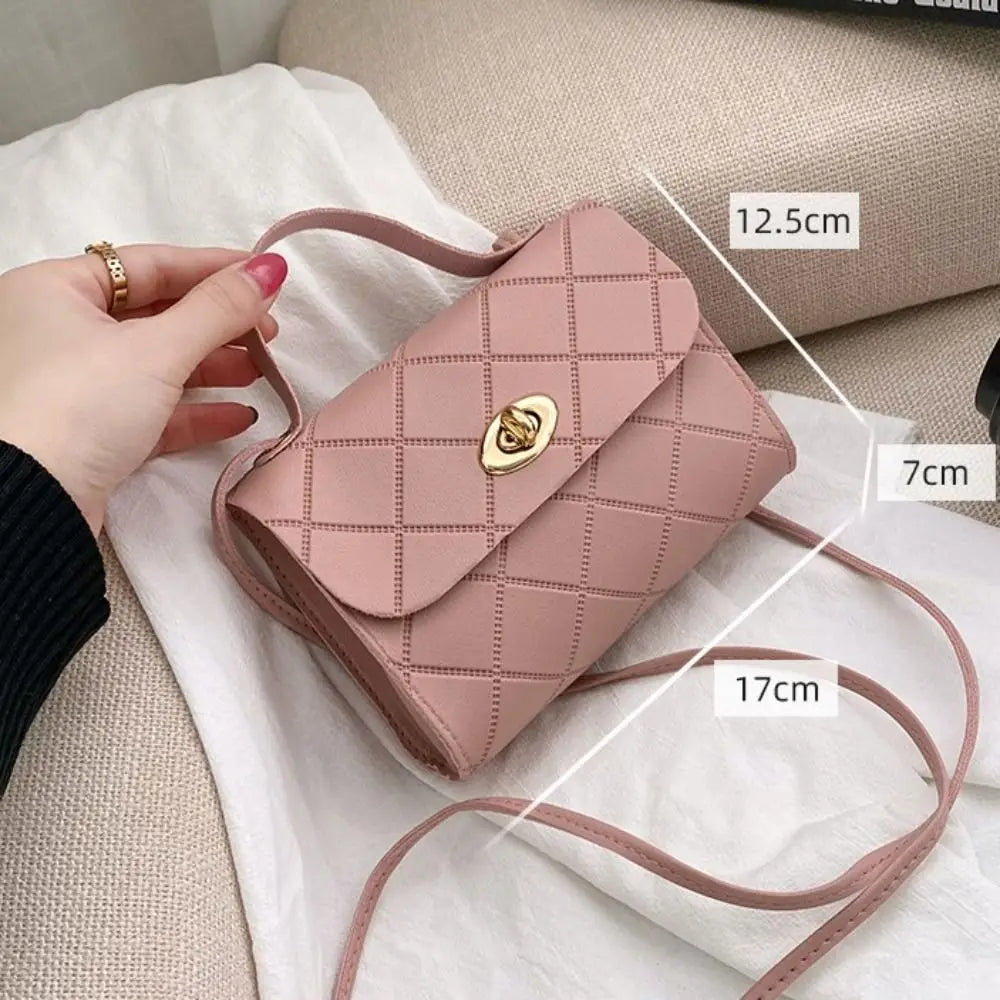 PU Leather Fold-Over Crossbody Bag