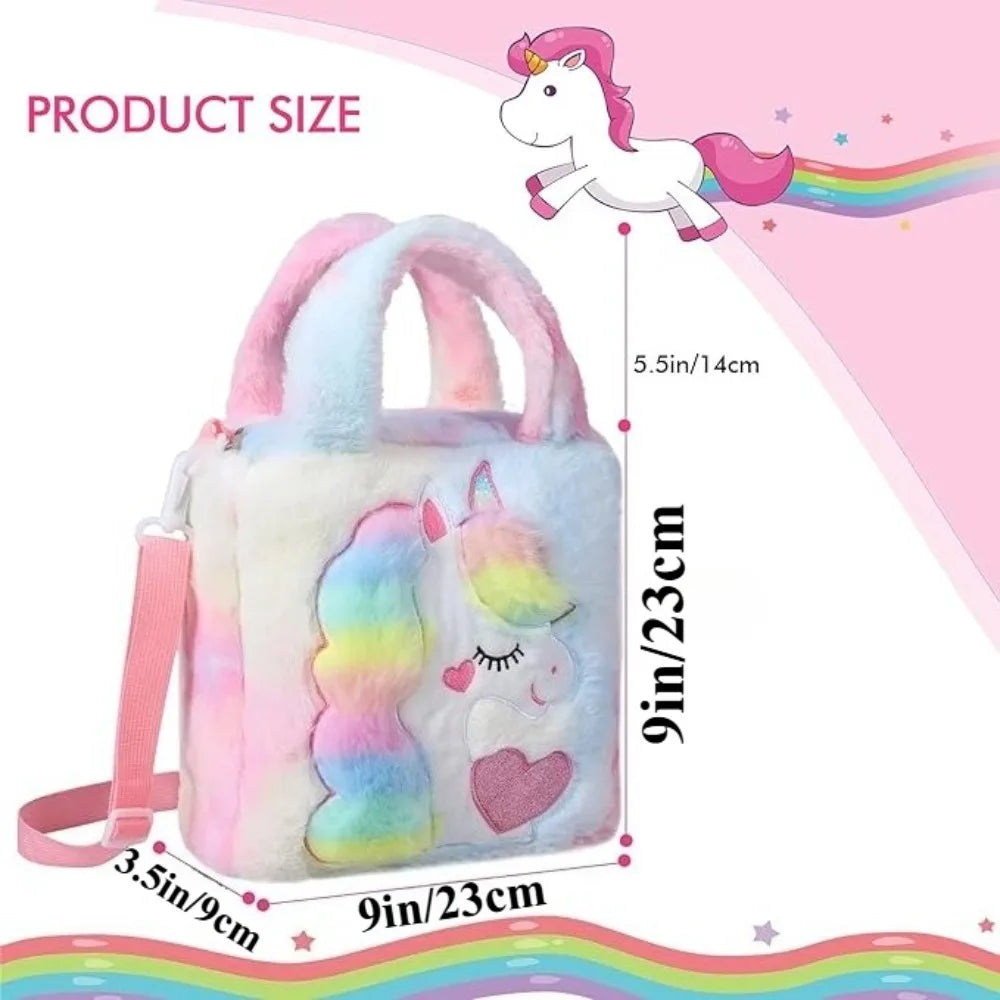 Plush Unicorn Tote Backpack