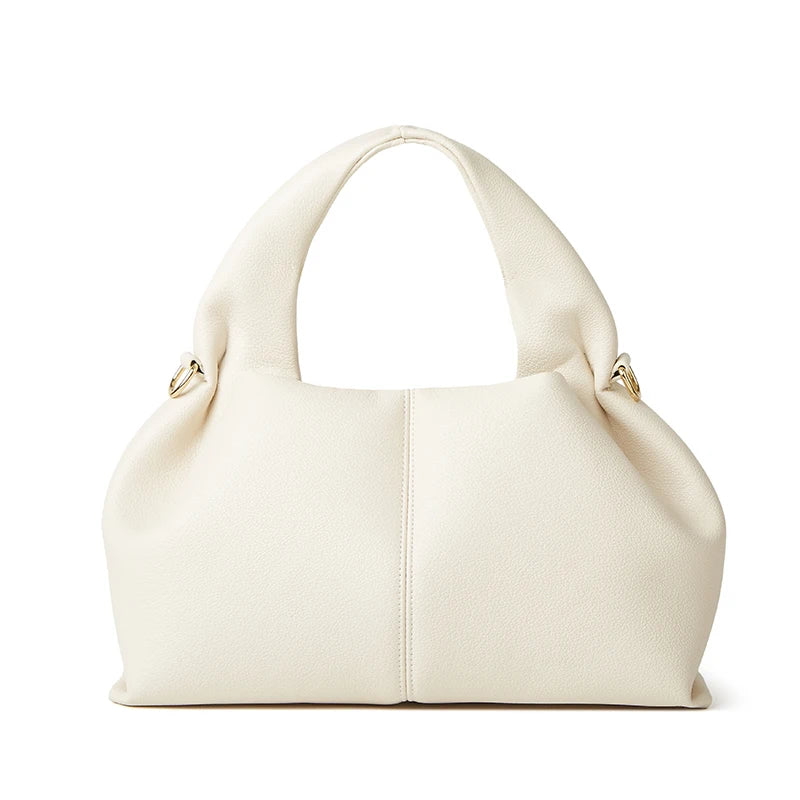 Soft Leather Crossbody Tote Bag