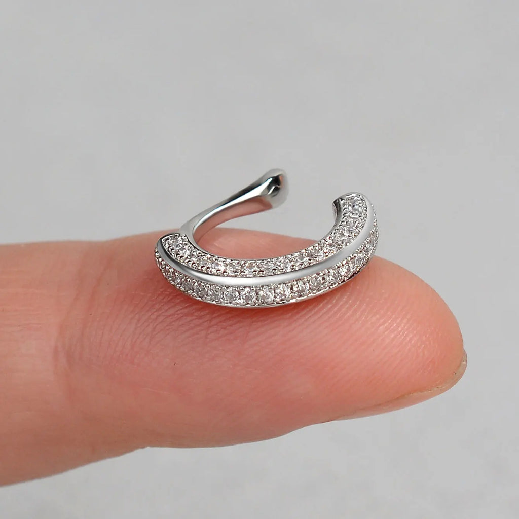 Zircon Clip On Earrings