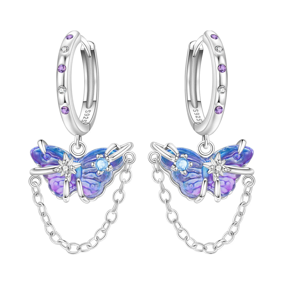 Sterling Silver Blue Earrings