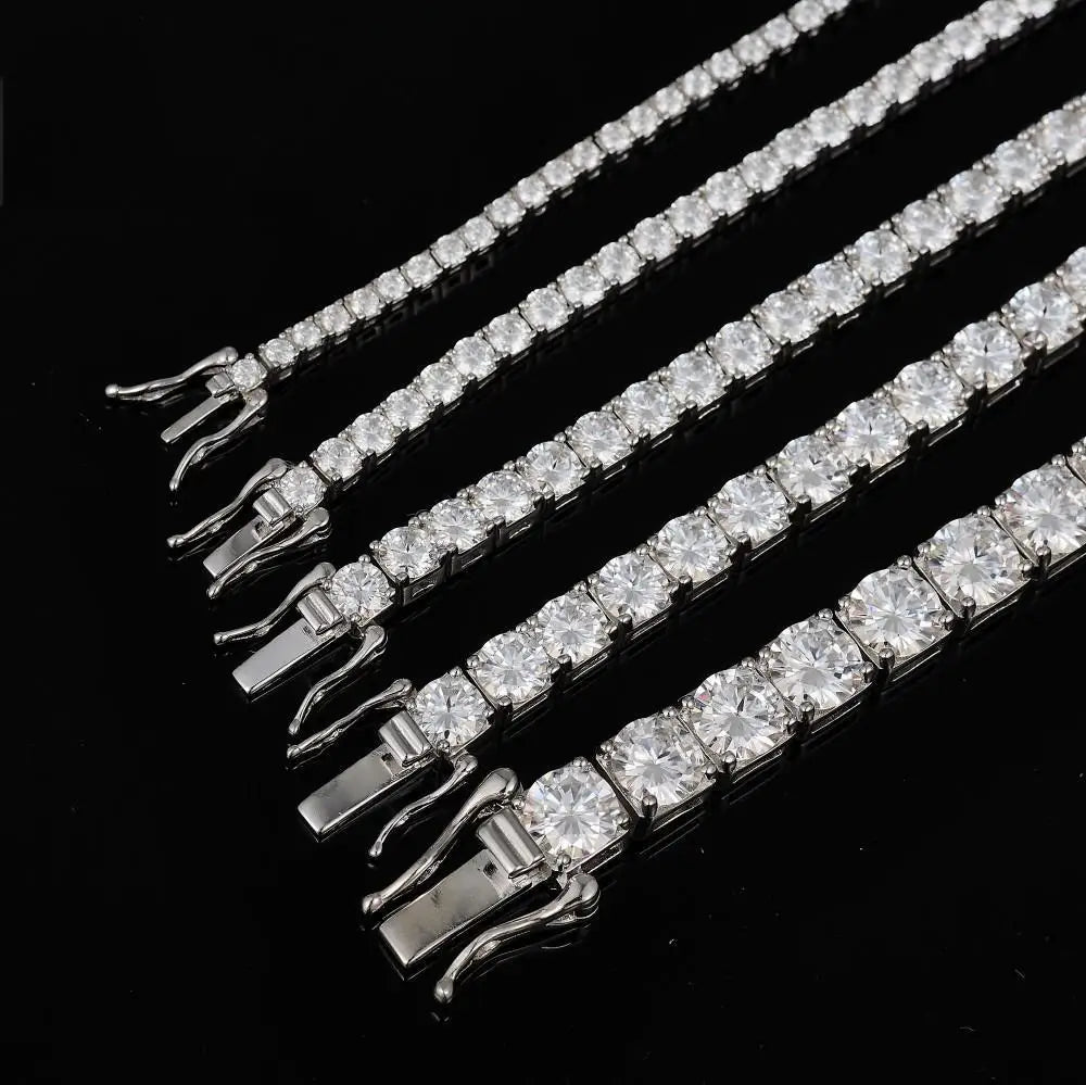 Moissanite Tennis Sterling Bracelet