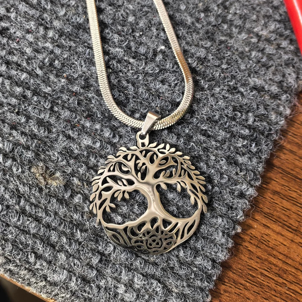 Tree Life Rhinestone Pendant Necklace