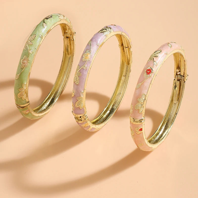 Fine Small Flower Bangle
