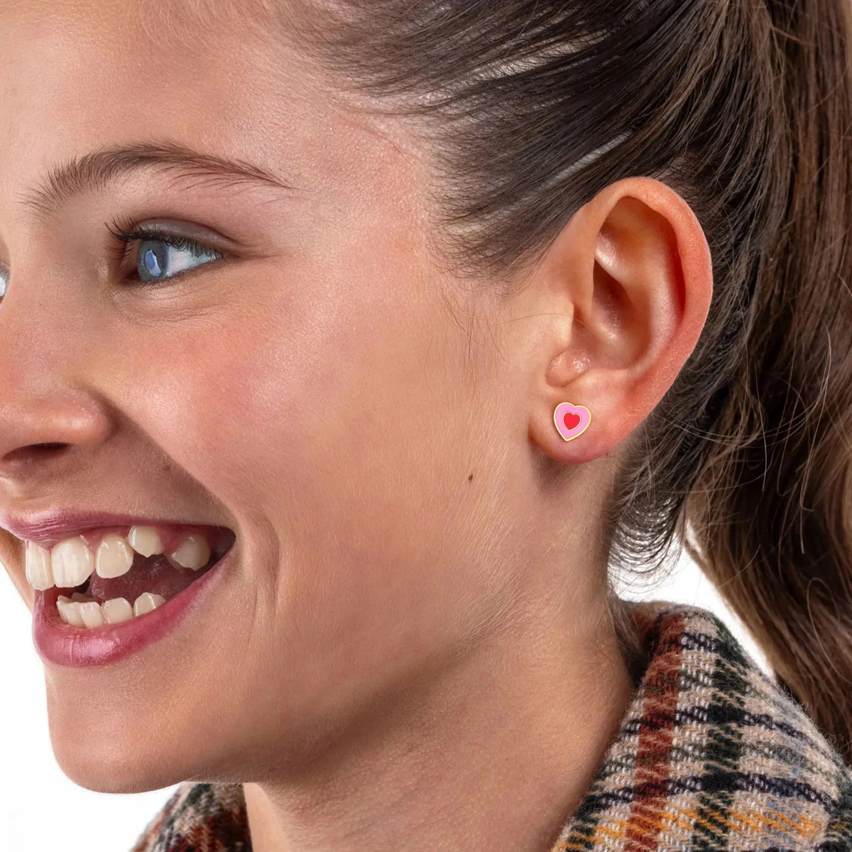 Heart Crown Flower Earrings