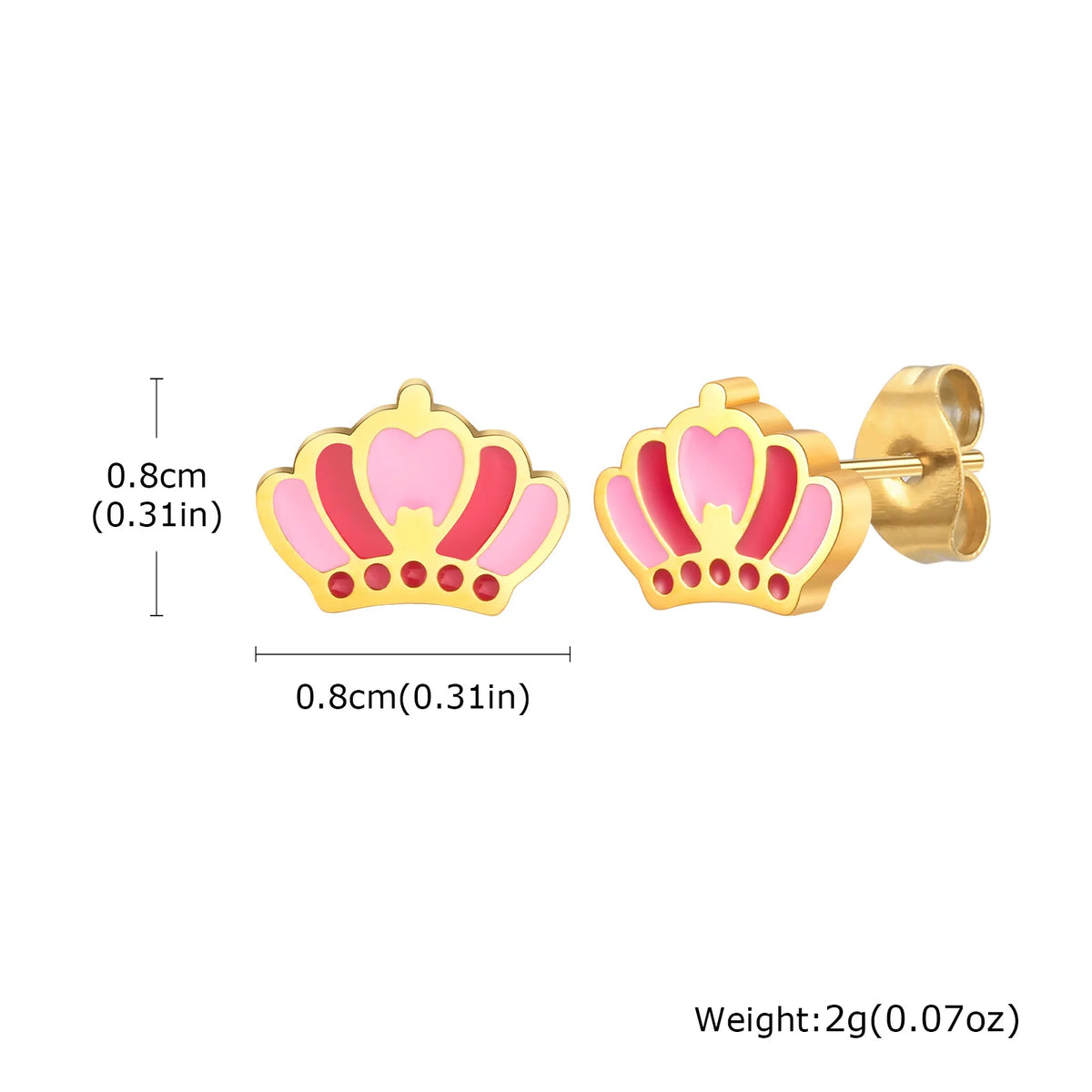 Heart Crown Flower Earrings