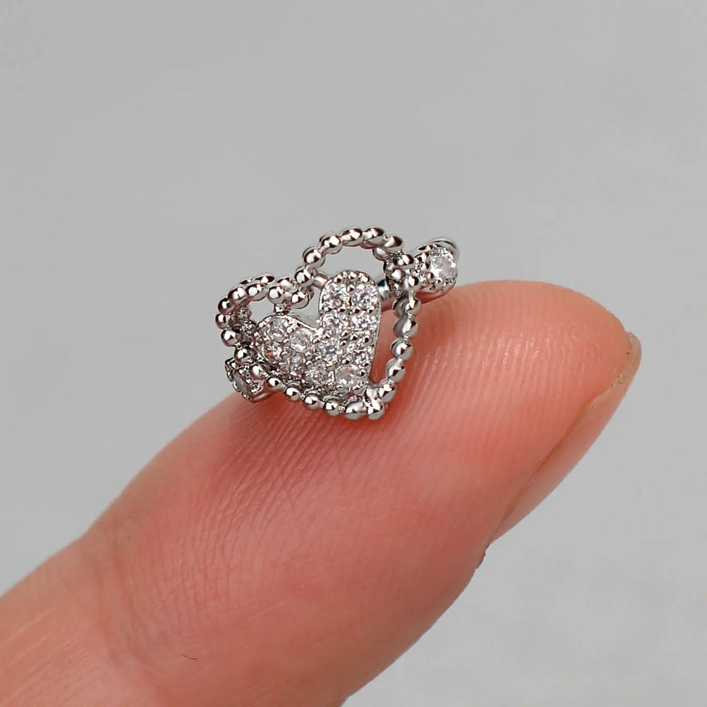 Zircon Clip On Earrings
