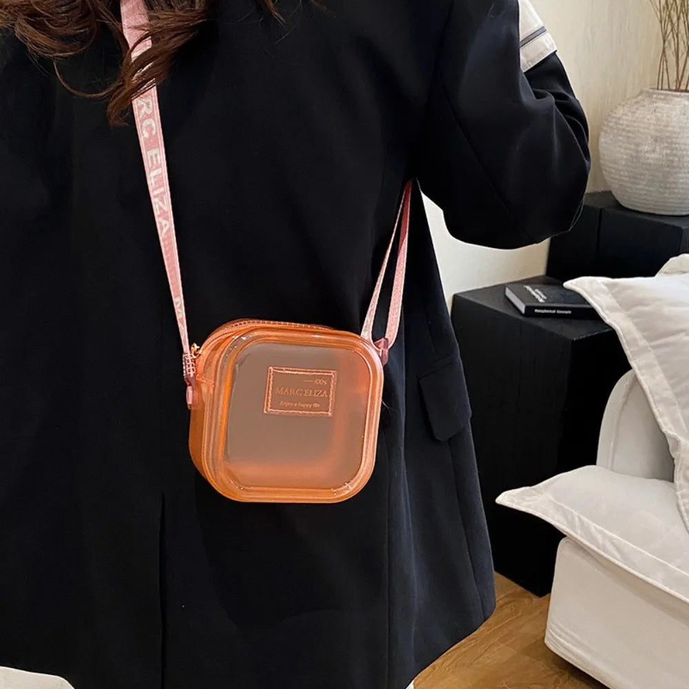 Transparent PVC Jelly Crossbody Bag