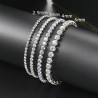 Zirconia Tennis Hip Bangle