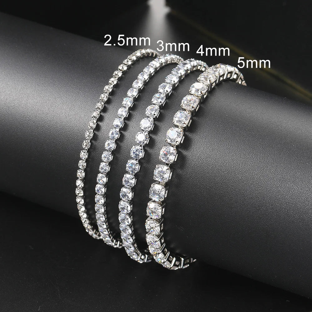 Zirconia Tennis Hip Bangle