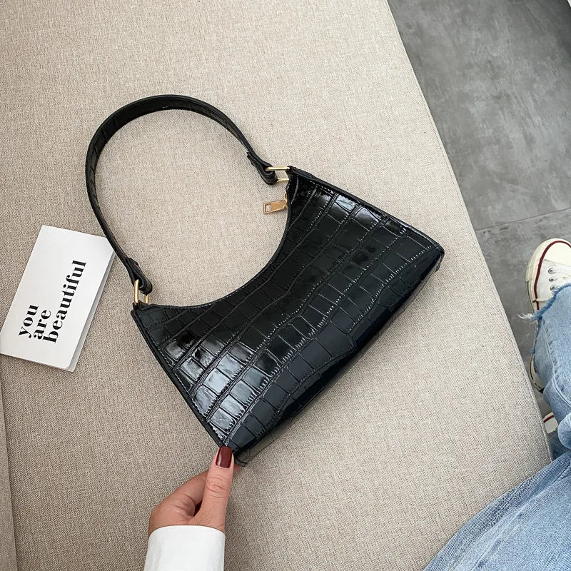 Solid Color Chain Shoulder Bag