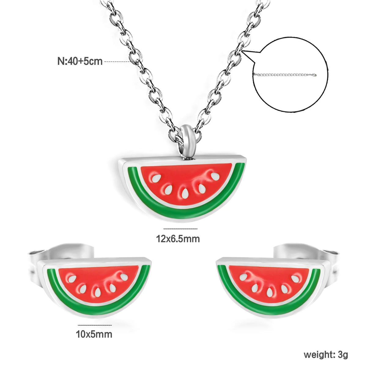 Unicorn Stainless Necklace & Earring Set