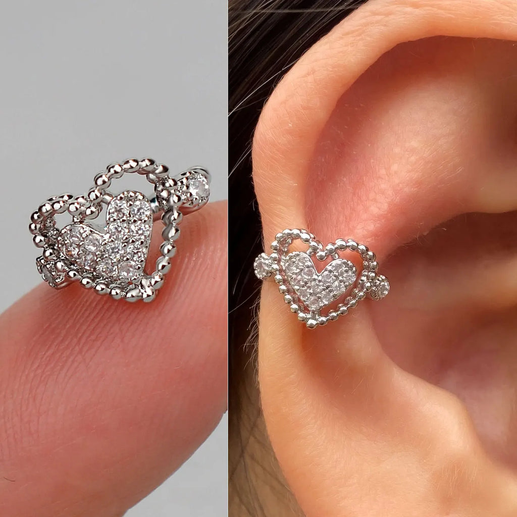 Zircon Clip On Earrings