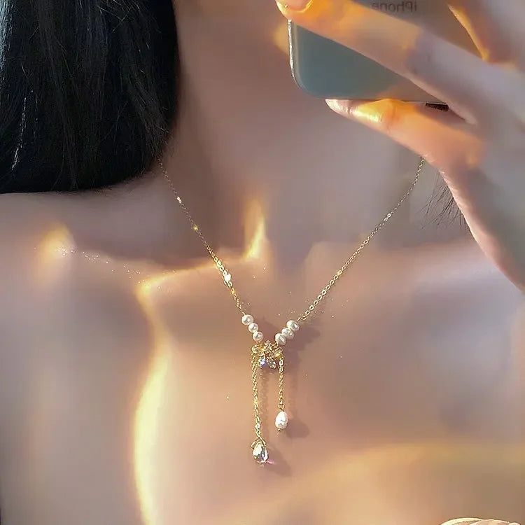 Stainless Steel Peach Pendant Necklace